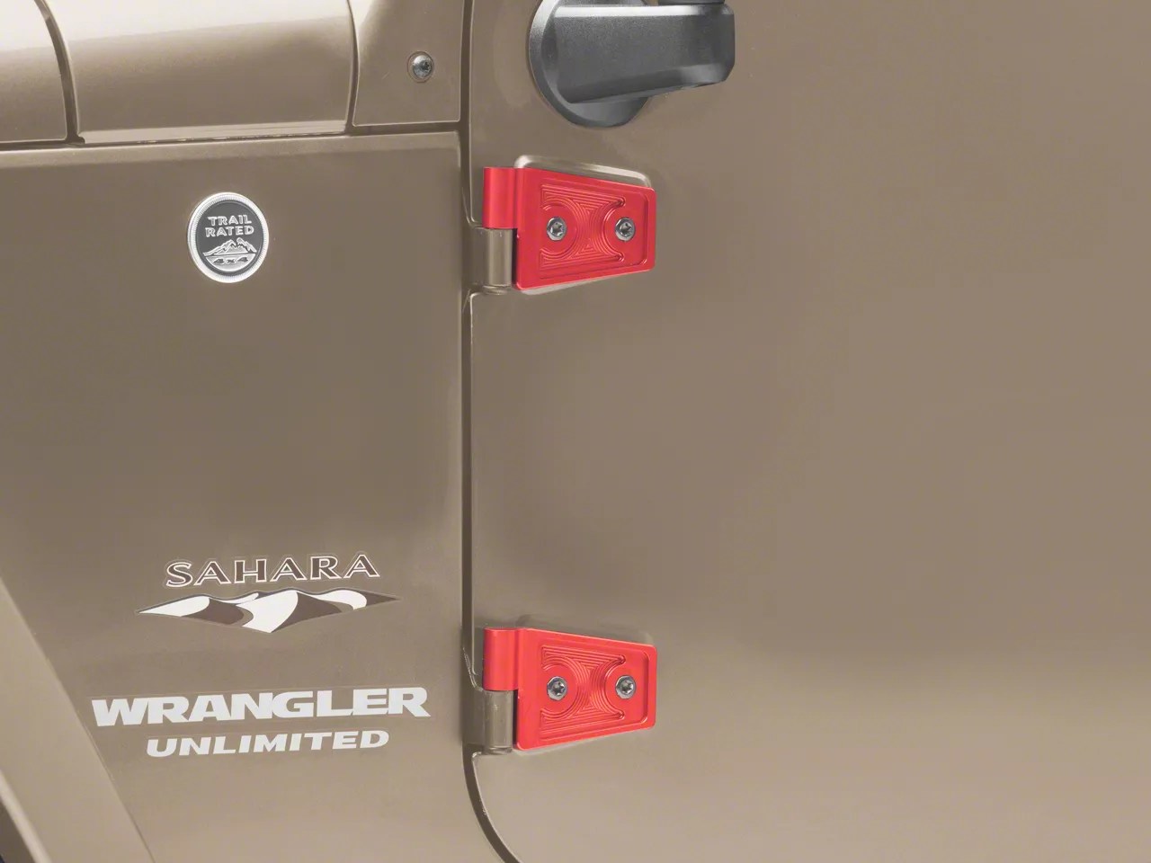 Royal Hooks Jeep Wrangler Aluminum Door Hinges; Red RHO12012RD (0718