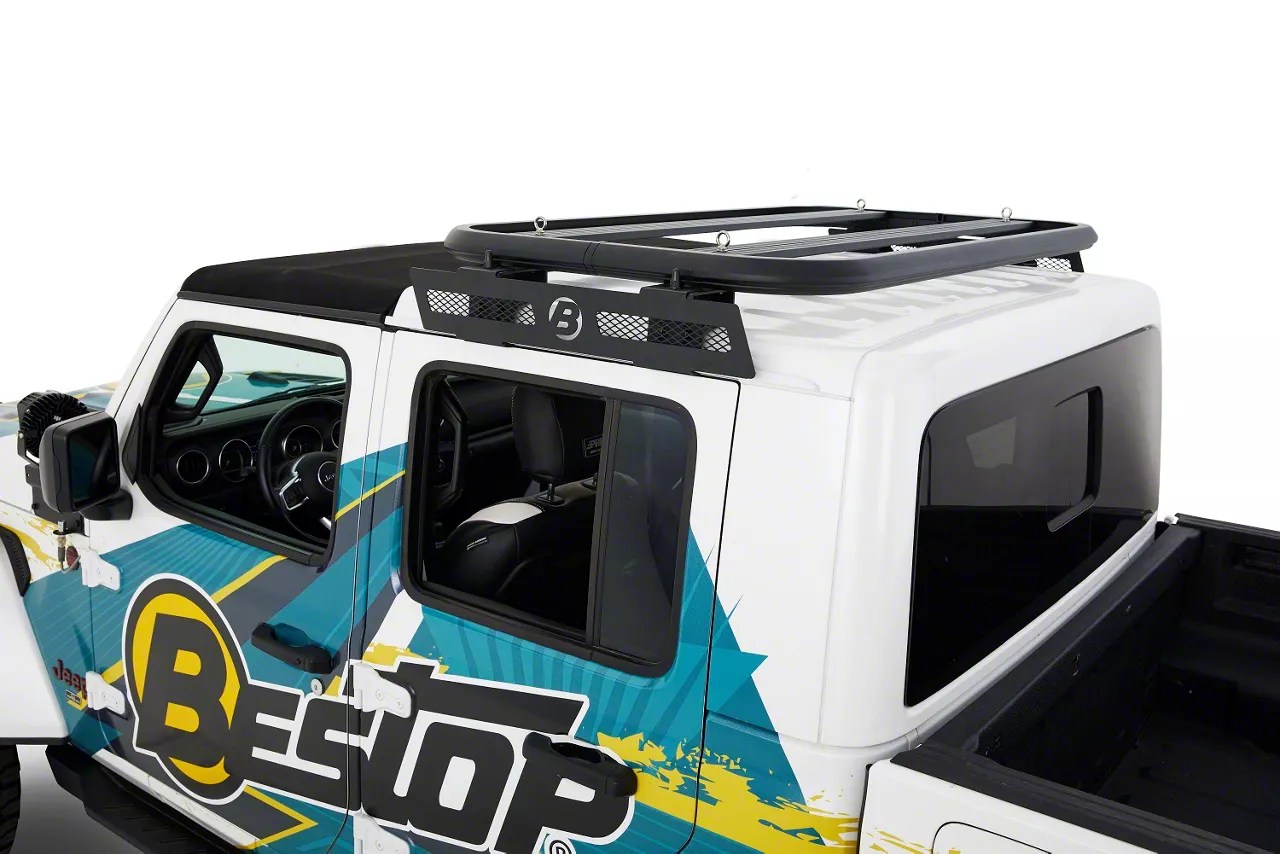 Bestop Jeep Gladiator Hard Top Roof Rack; Black 4147001 (2024 Jeep Gladiator JT) Free Shipping