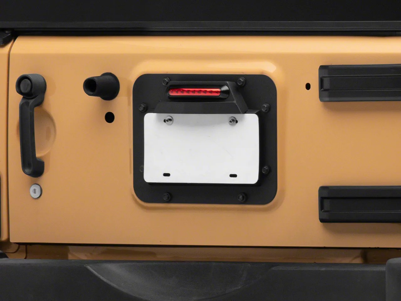 RedRock Jeep Wrangler License Plate Relocation Kit w/LED Third Brake