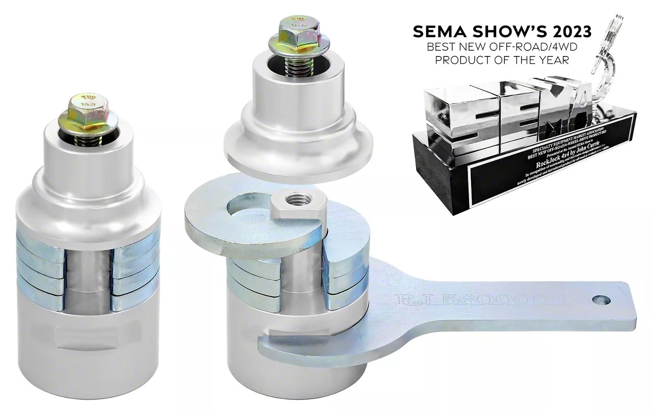 RockJock Jeep Gladiator Adjustable Front Bump Stops RJ107101101 (20