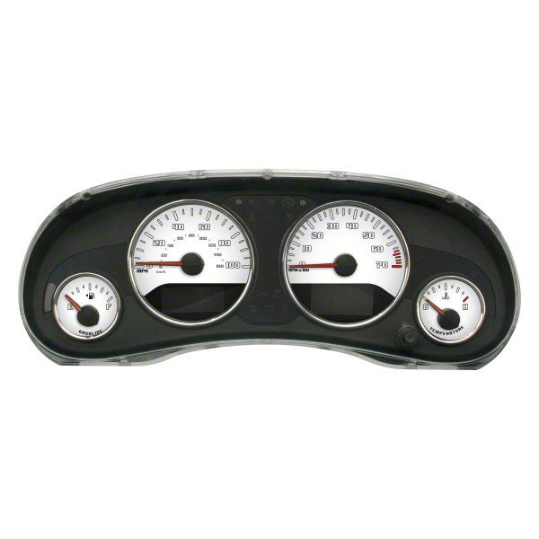 US Speedo Jeep Wrangler Daytona Edition Gauge Face Style 2; MPH; White