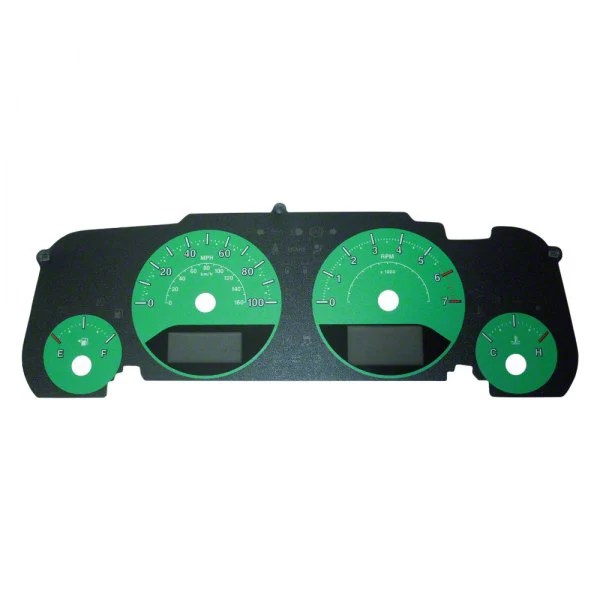 US Speedo Jeep Wrangler Daytona Edition Gauge Face; MPH; Green WRA0811