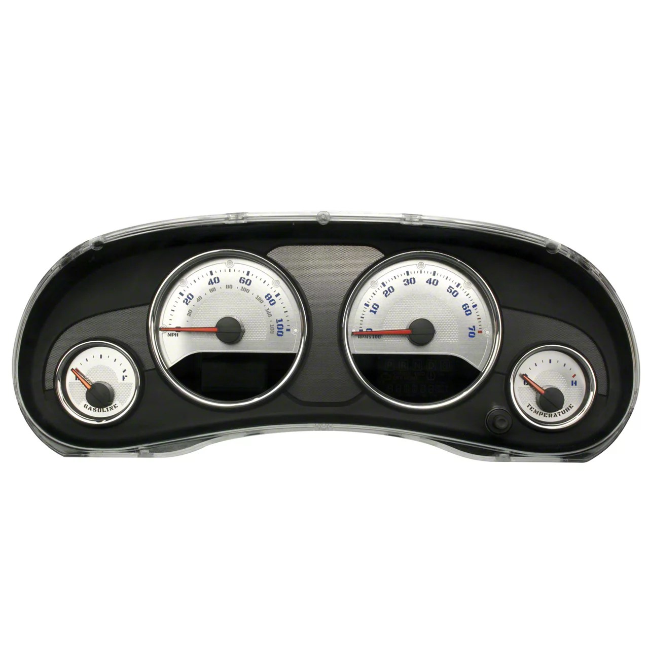US Speedo Jeep Wrangler Stainless Edition Gauge Face; MPH; Red WRASS17R