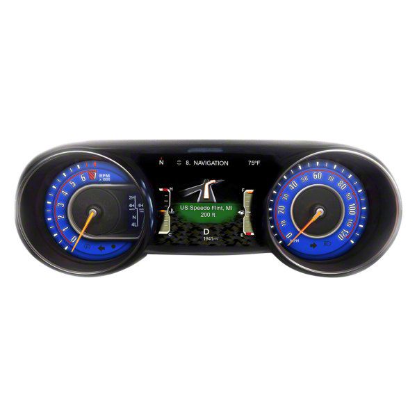 US Speedo Jeep Wrangler Daytona Edition Gauge Face; MPH; Blue WRA18JL4