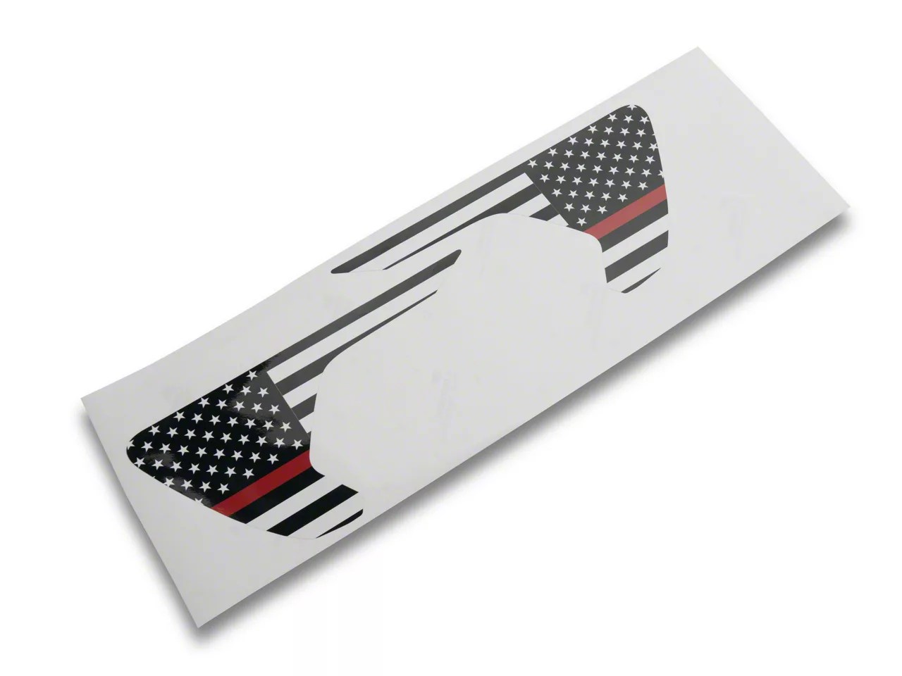SEC10 Jeep Wrangler Side Accent Flag Decal; Red Line J178745 (1824