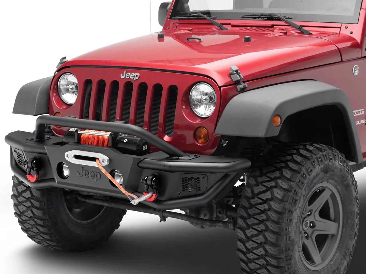 Jeep Licensed by RedRock Jeep Wrangler HD Tubular Front Bumper with