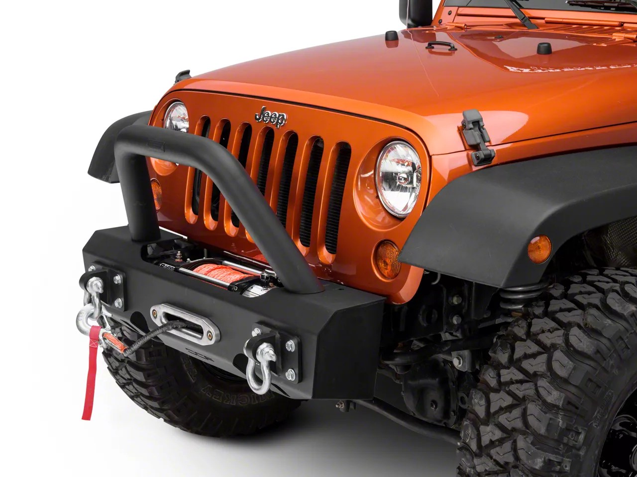 Off Camber Fabrications by MBRP Jeep Wrangler Stubby Front Winch Bumper