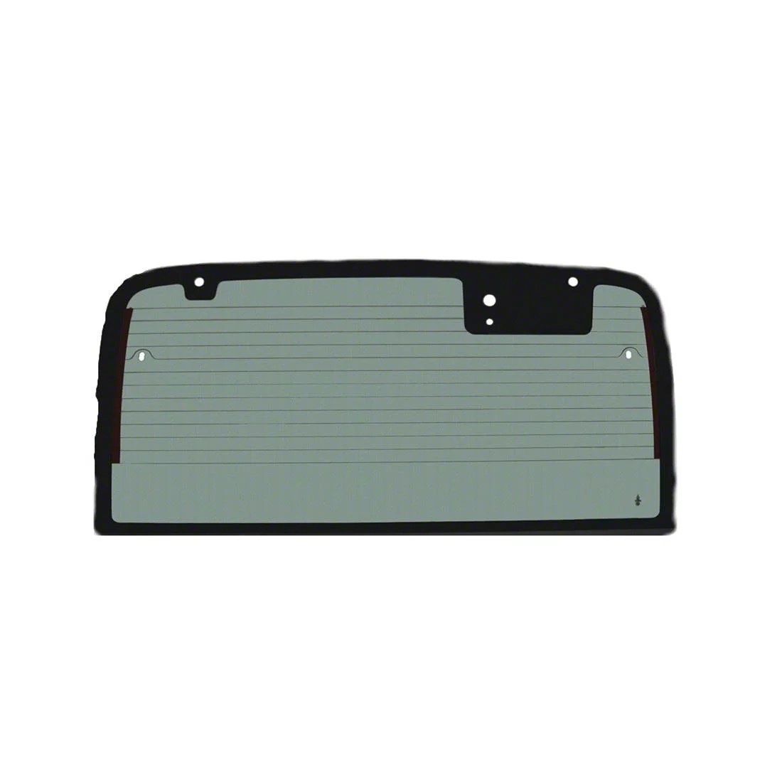 Jeep Wrangler Hard Top Back Glass with Defrost; Gray Tint (9702 Jeep