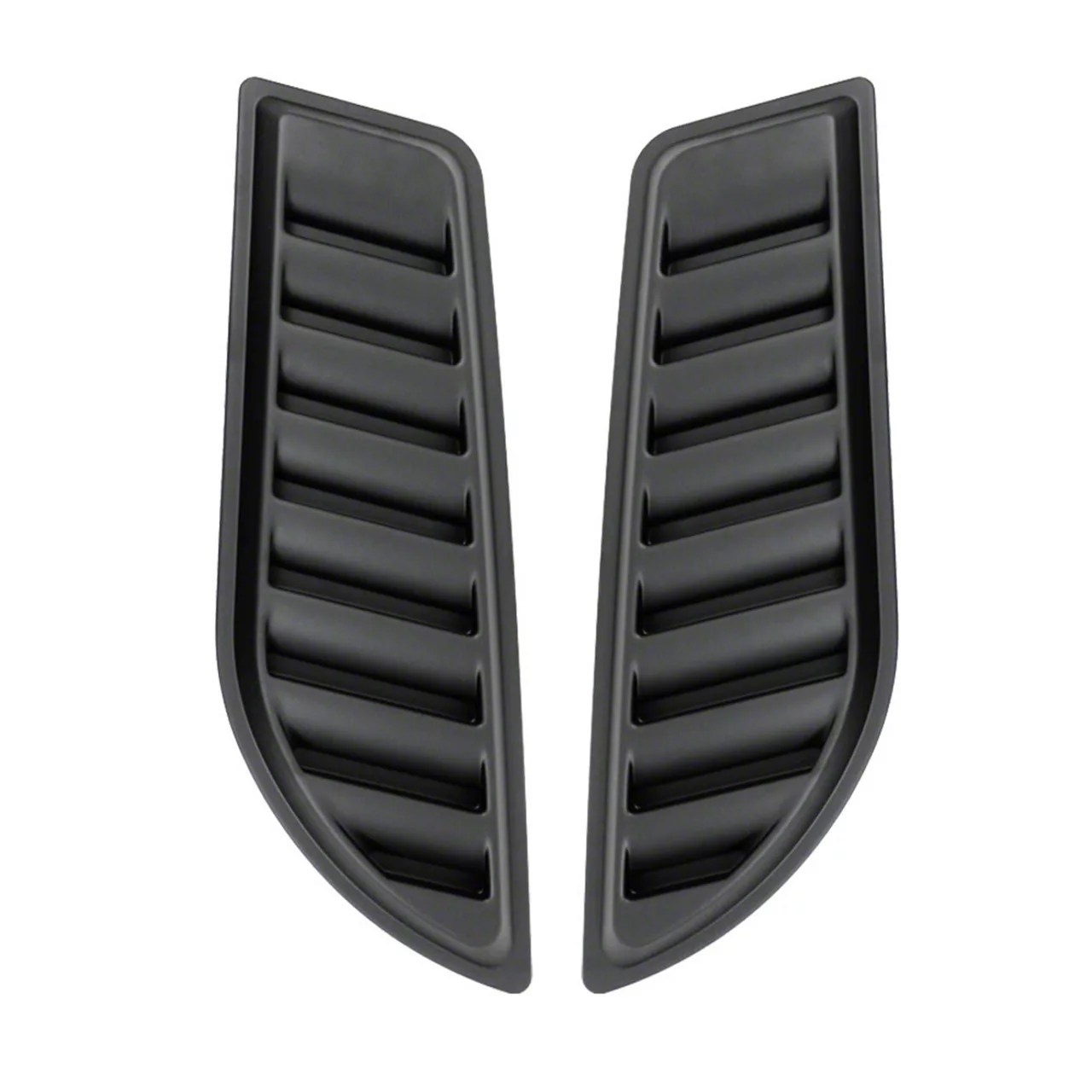 OMAC Jeep Wrangler Decorative Air Flow Intake Hood Vents; Matte Black