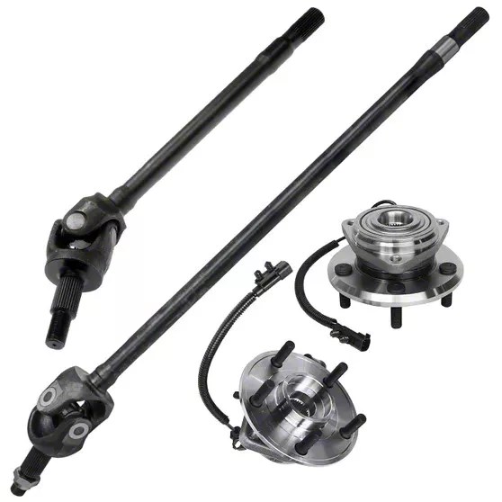 Jeep Wrangler Front CV Axles with Wheel Hub Assemblies (0718 Jeep
