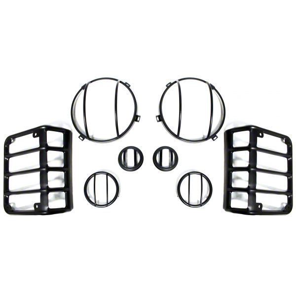 Jeep Wrangler Light Cover Set; Black (0718 Jeep Wrangler JK) Free