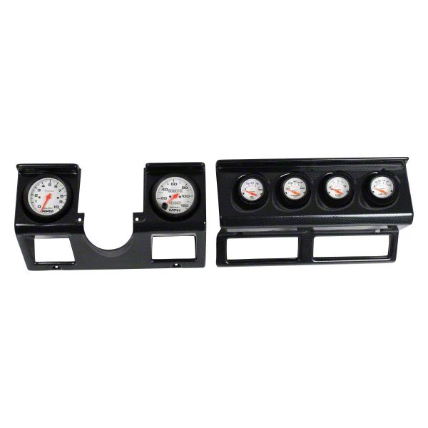 Jeep Wrangler Dash Panel with Phantom Mechanical Gauges; Carbon Fiber