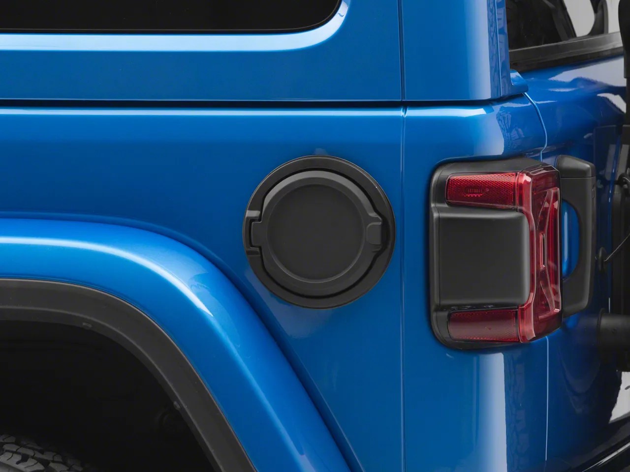 RedRock Jeep Wrangler Fuel Filler Door; Matte Black J191435 (1824 Jeep