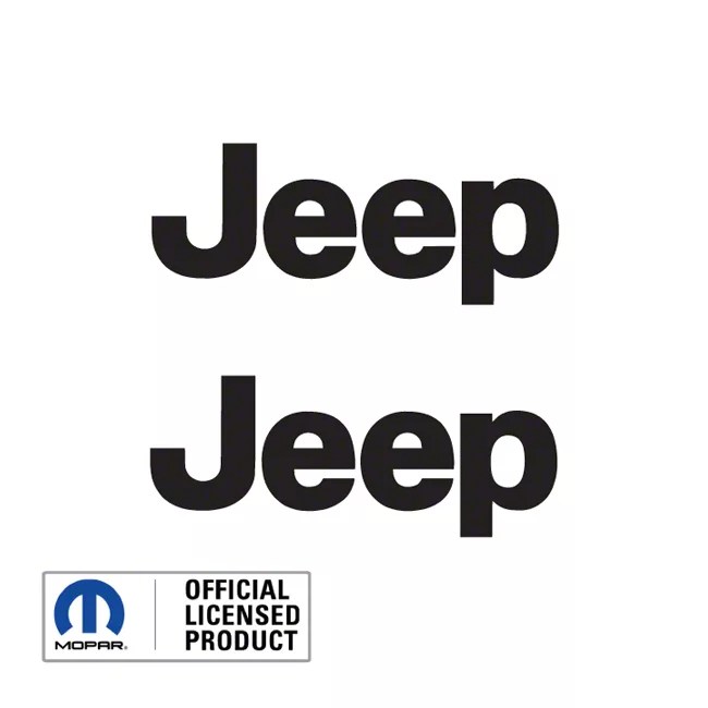 Jeep Wrangler JEEP Side Logo; Matte Black (9706 Jeep Wrangler TJ