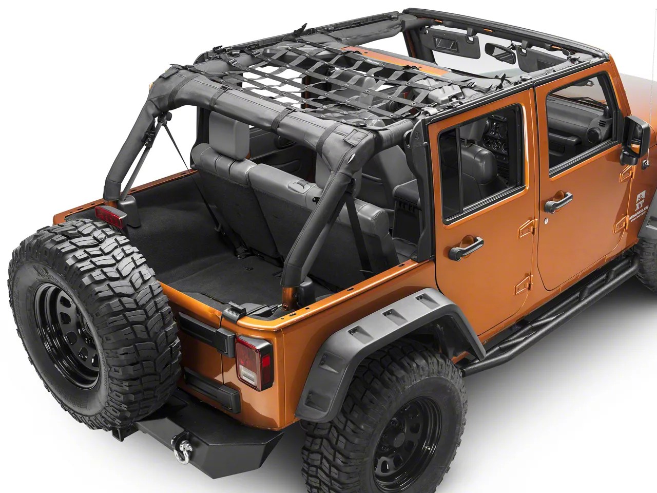 Dirty Dog 4x4 Jeep Wrangler Rear Seat Netting Black