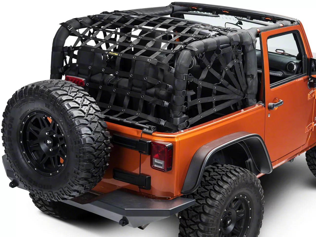 Dirty Dog 4x4 Jeep Wrangler Rear Spider Netting Black J2NN07RSBK (07