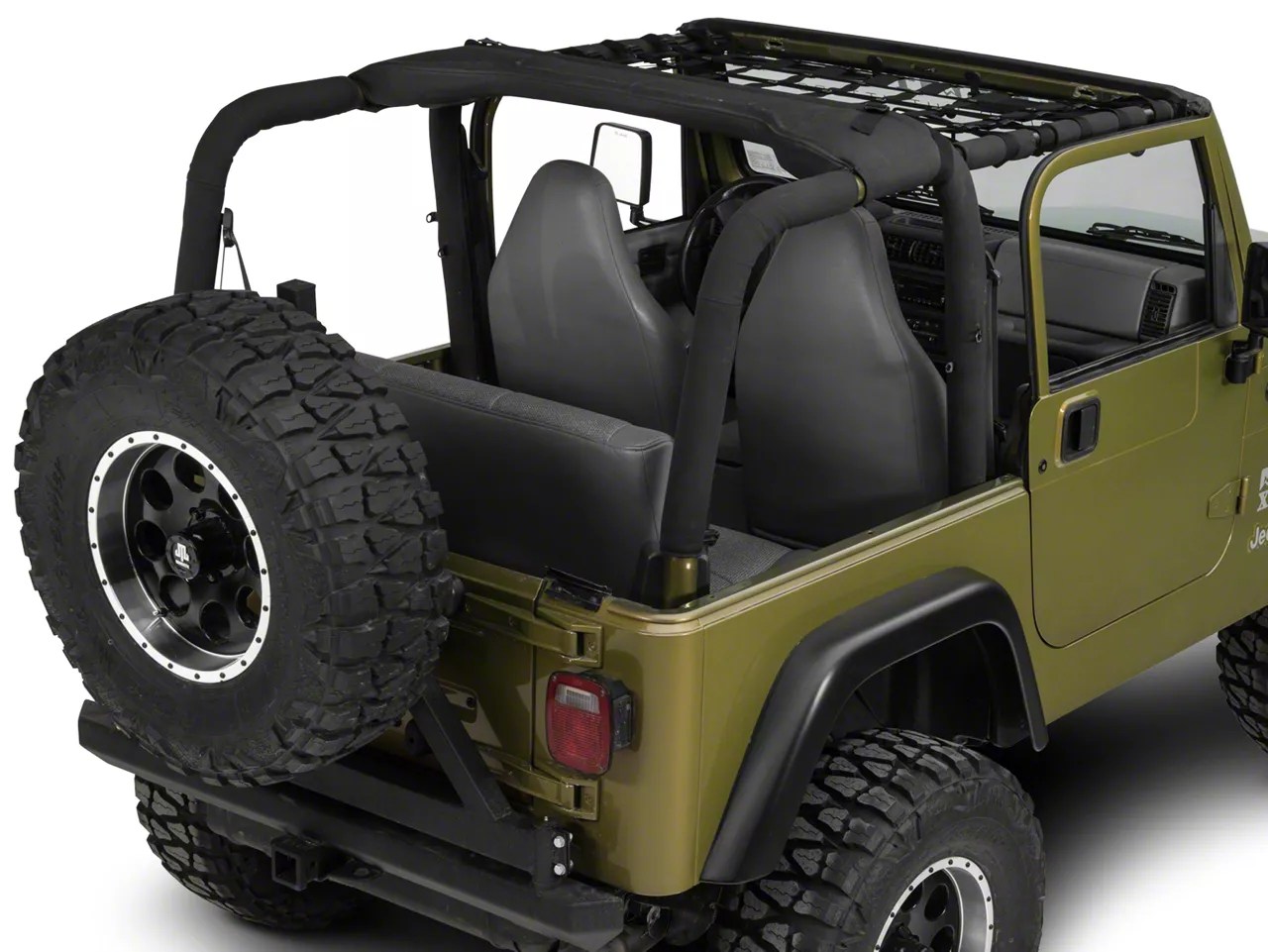 Dirty Dog 4x4 Jeep Wrangler Front Netting Black