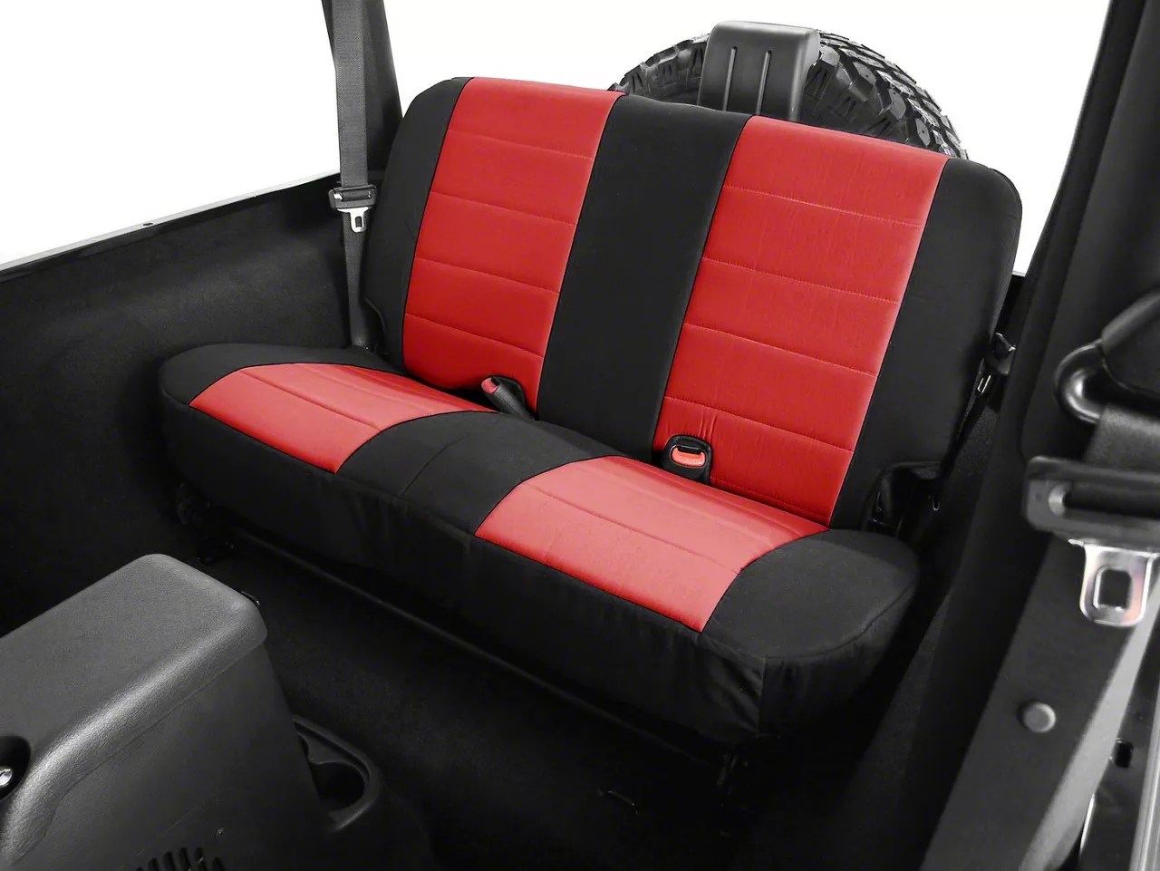 Rugged Ridge Jeep Wrangler Neoprene Rear Seat Cover Red 13262.53 (87
