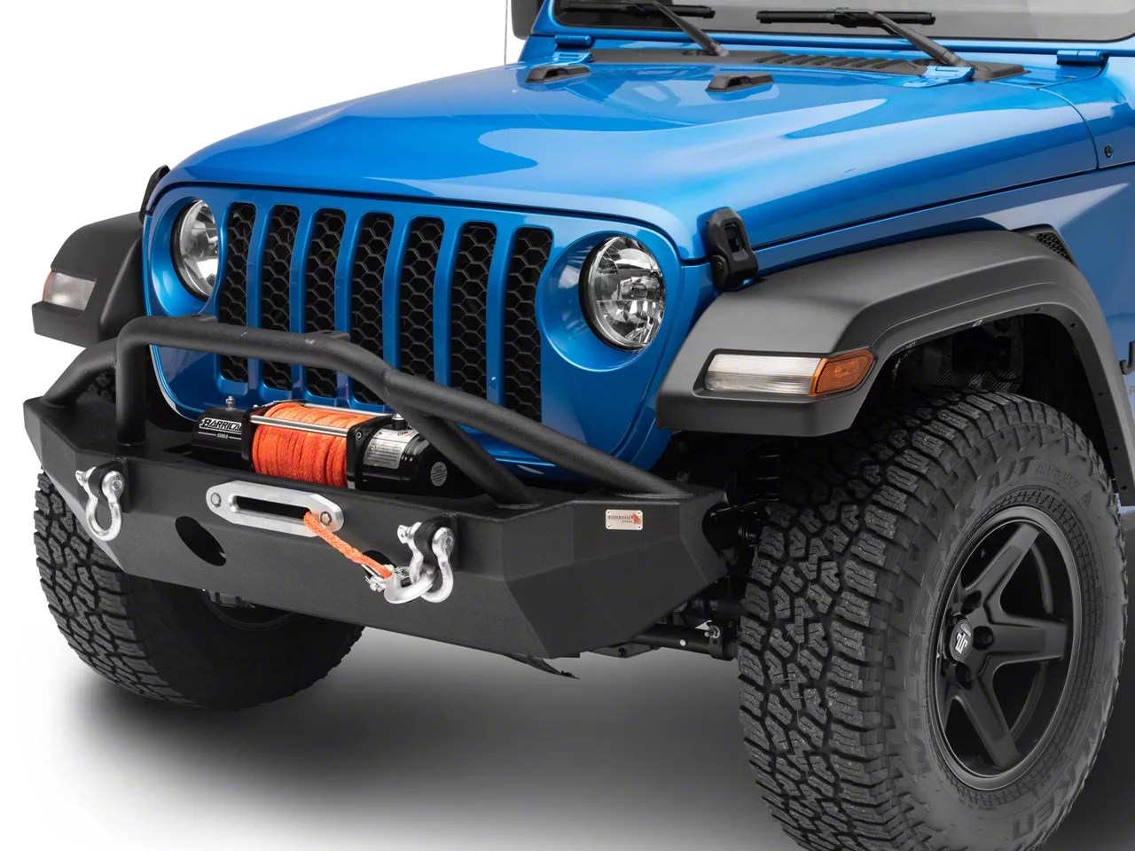 Fishbone Offroad Jeep Wrangler MidWidth Front Winch Bumper Textured
