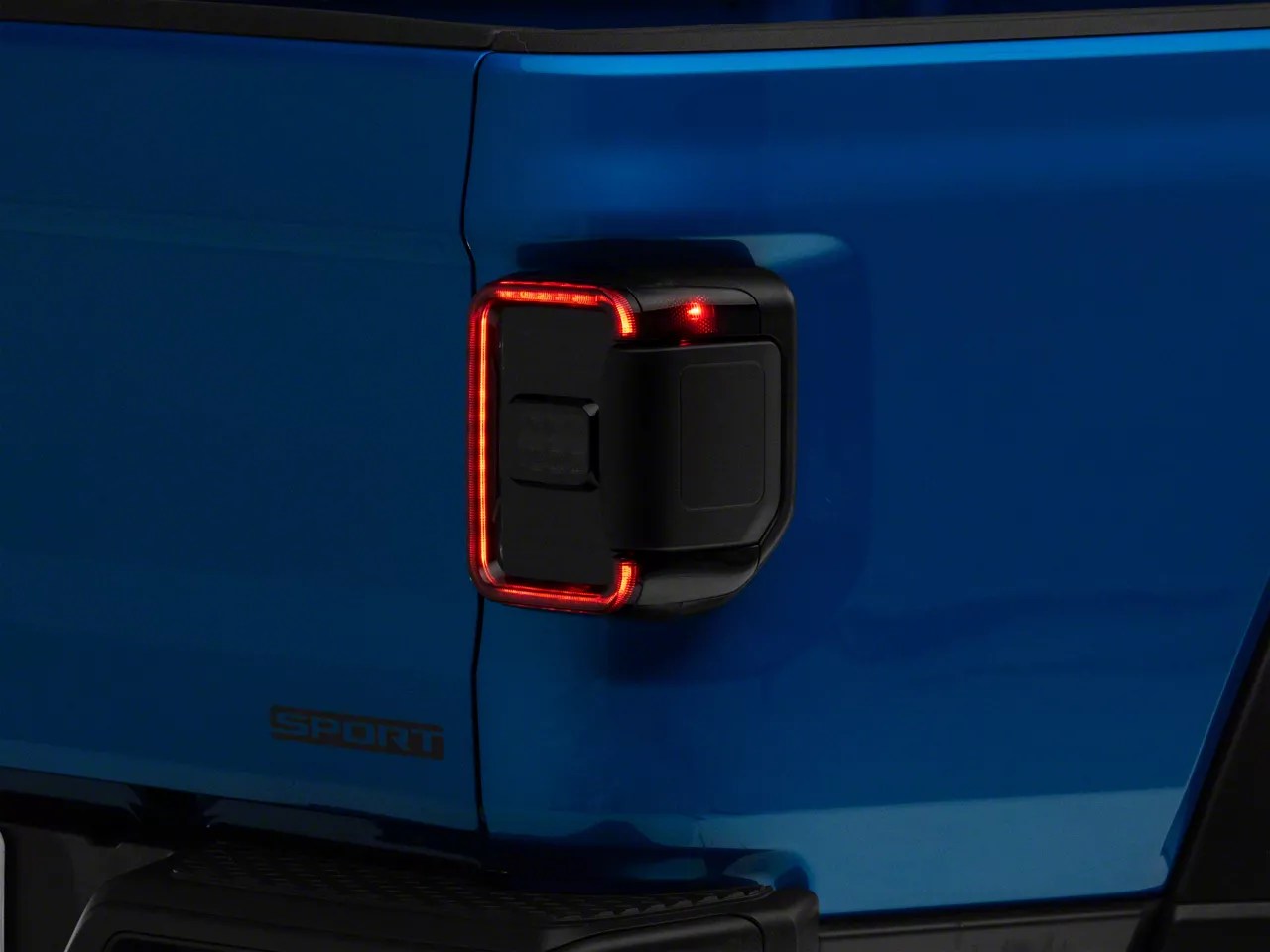 Raxiom Jeep Gladiator LED Tail Lights; Black Housing; Smoked Lens