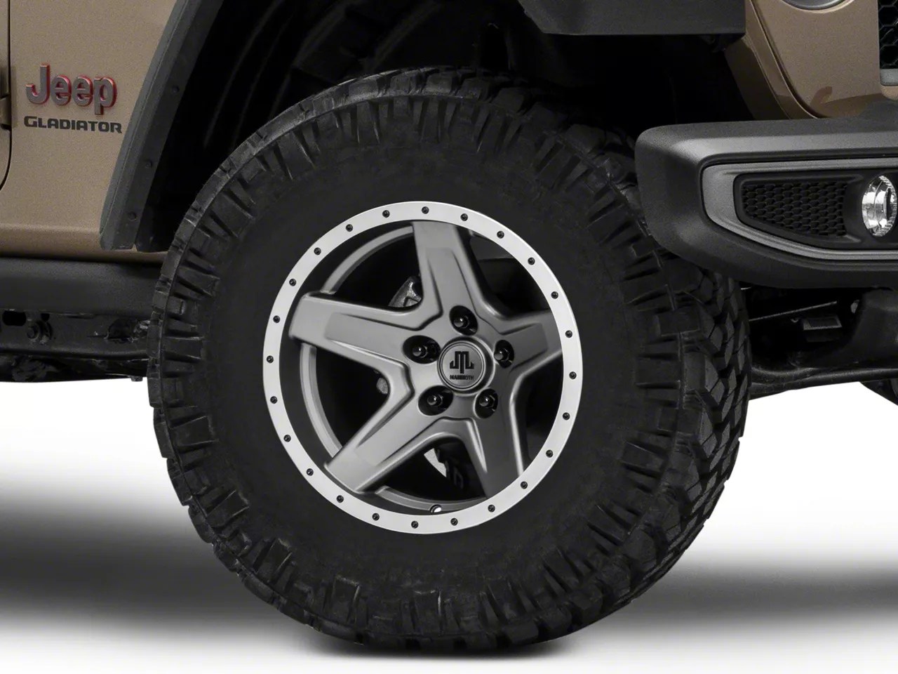 Mammoth Jeep Gladiator Boulder Beadlock Style Charcoal Wheel 17x9
