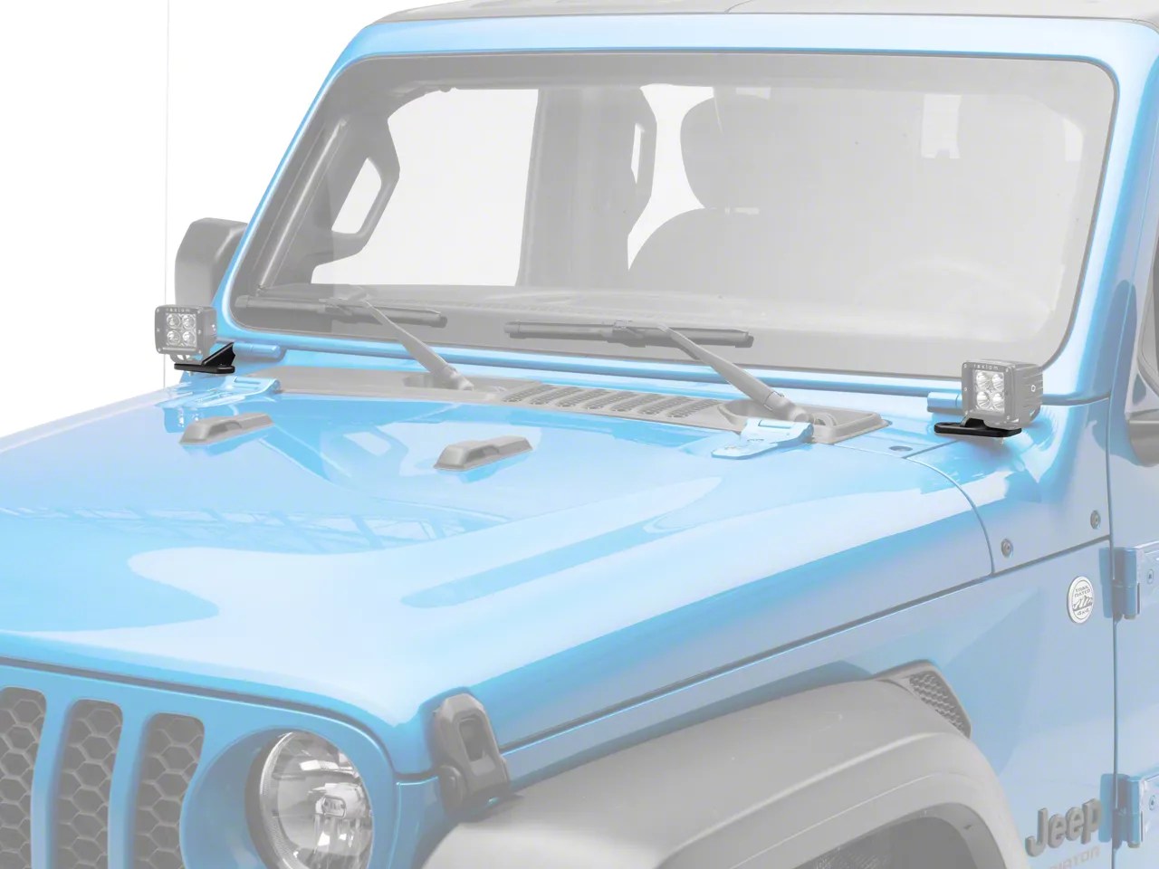 RedRock Jeep Gladiator Windshield Hinge Light Mounts J165235 (2024