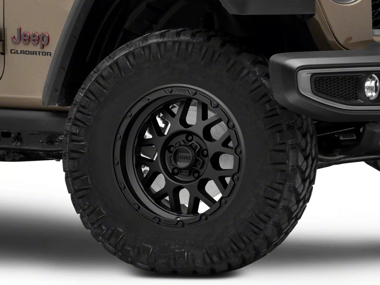 KMC Jeep Gladiator Grenade OffRoad Matte Black Wheel; 17x9