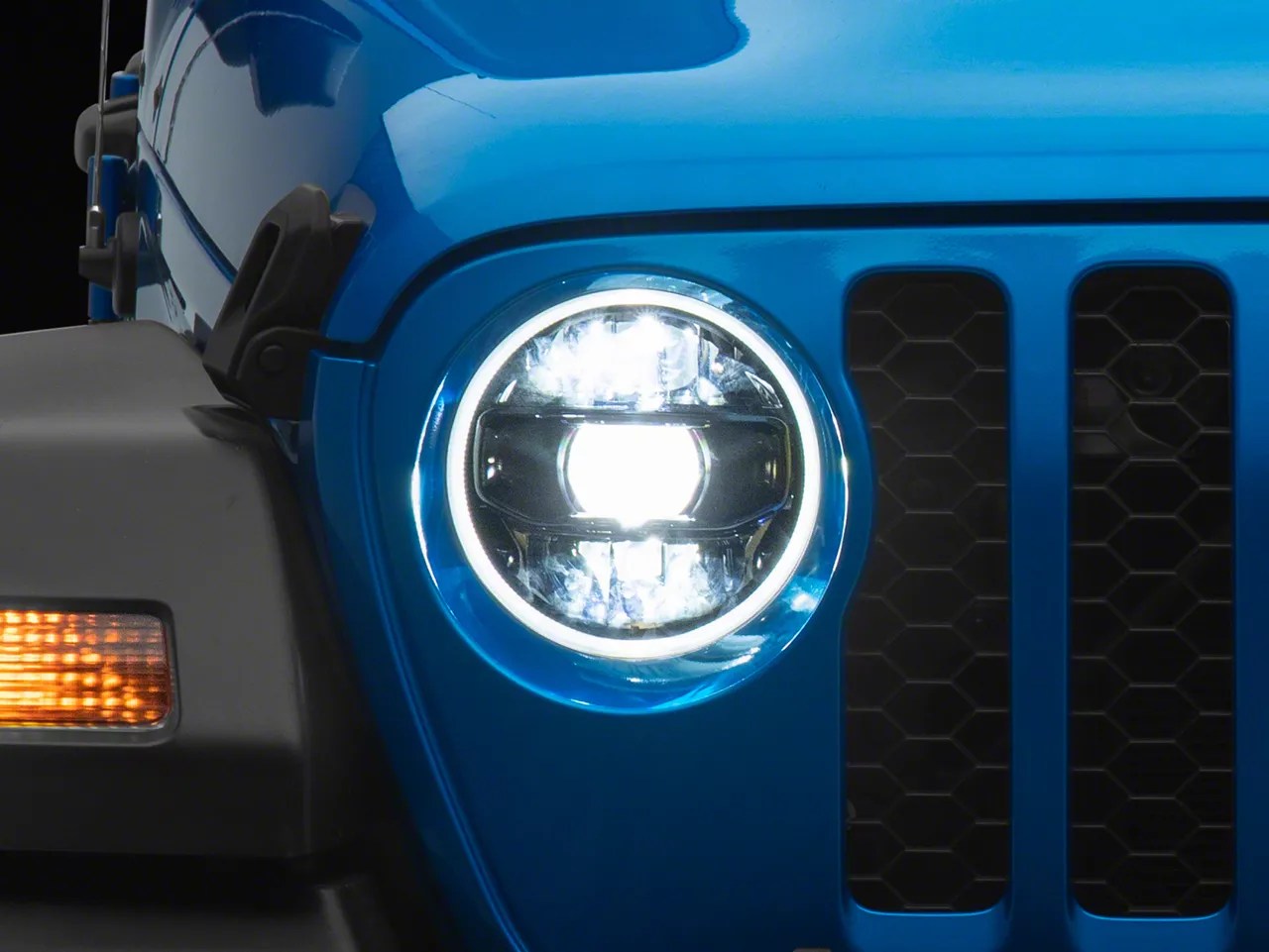 DV8 Offroad Jeep Gladiator LED Headlights; Black Housing; Clear Lens