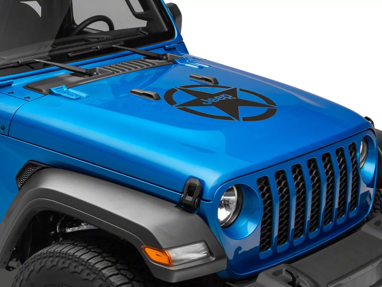 Jeep Licensed by RedRock Jeep Gladiator Jeep Star Accent Decal; Matte