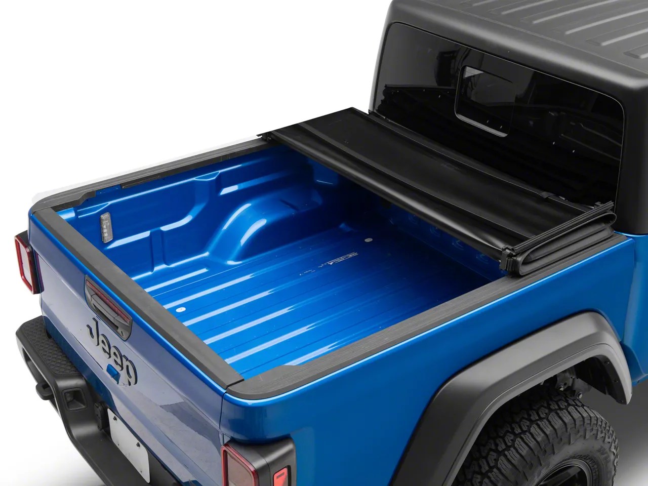 CAT Jeep Gladiator Soft Vinyl TriFold Tonneau Cover with Rigid Hex