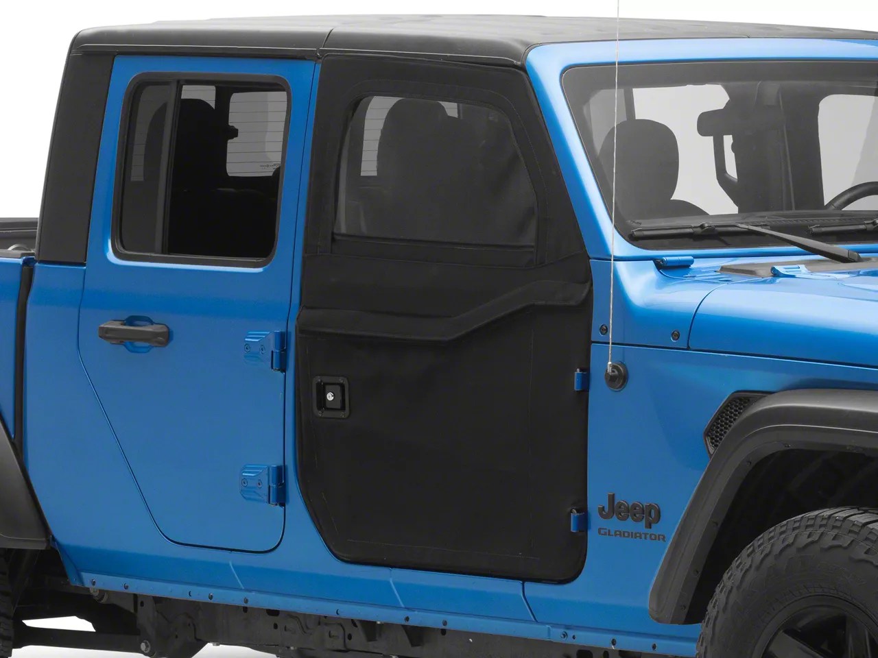 Bestop Jeep Gladiator 2Piece Full Fabric Front Doors Black Twill