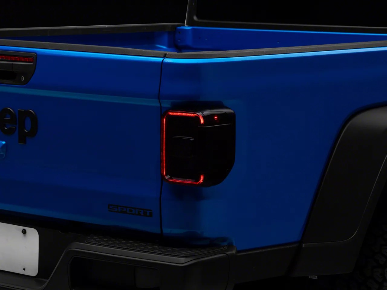 Jeep Gladiator MultiFunction LED Tail Lights; Black Housing; Smoked