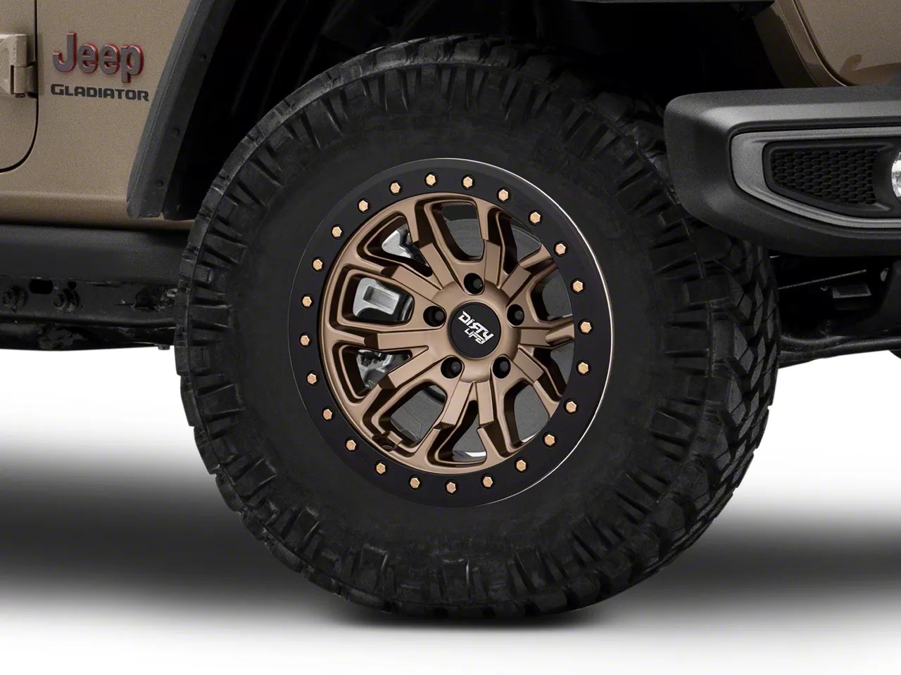 Dirty Life Jeep Wrangler DT1 Matte Gold Wheel; 17x9 93037973MGD12 (07