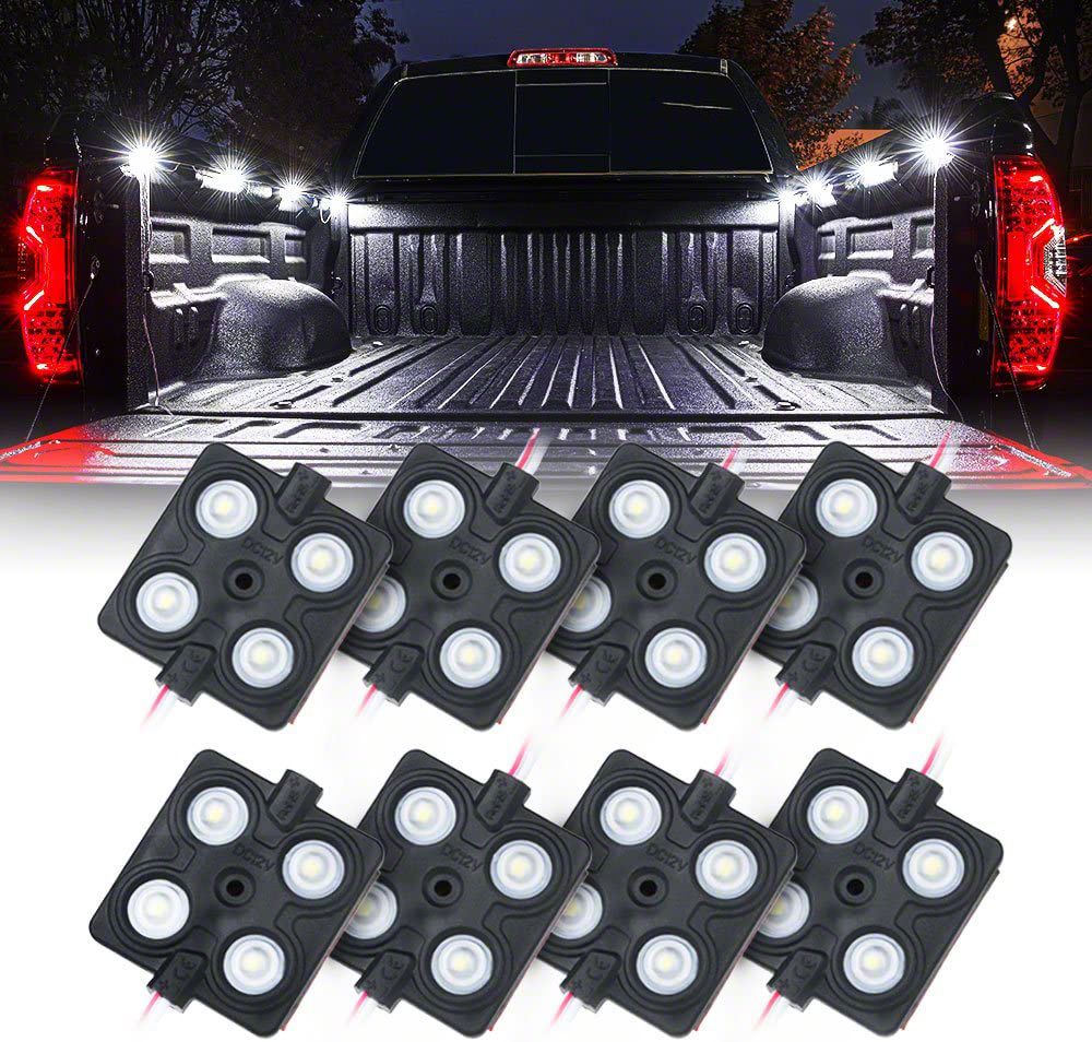 8LED Square Rock Light Pods Truck Bed Lighting Kit (Universal