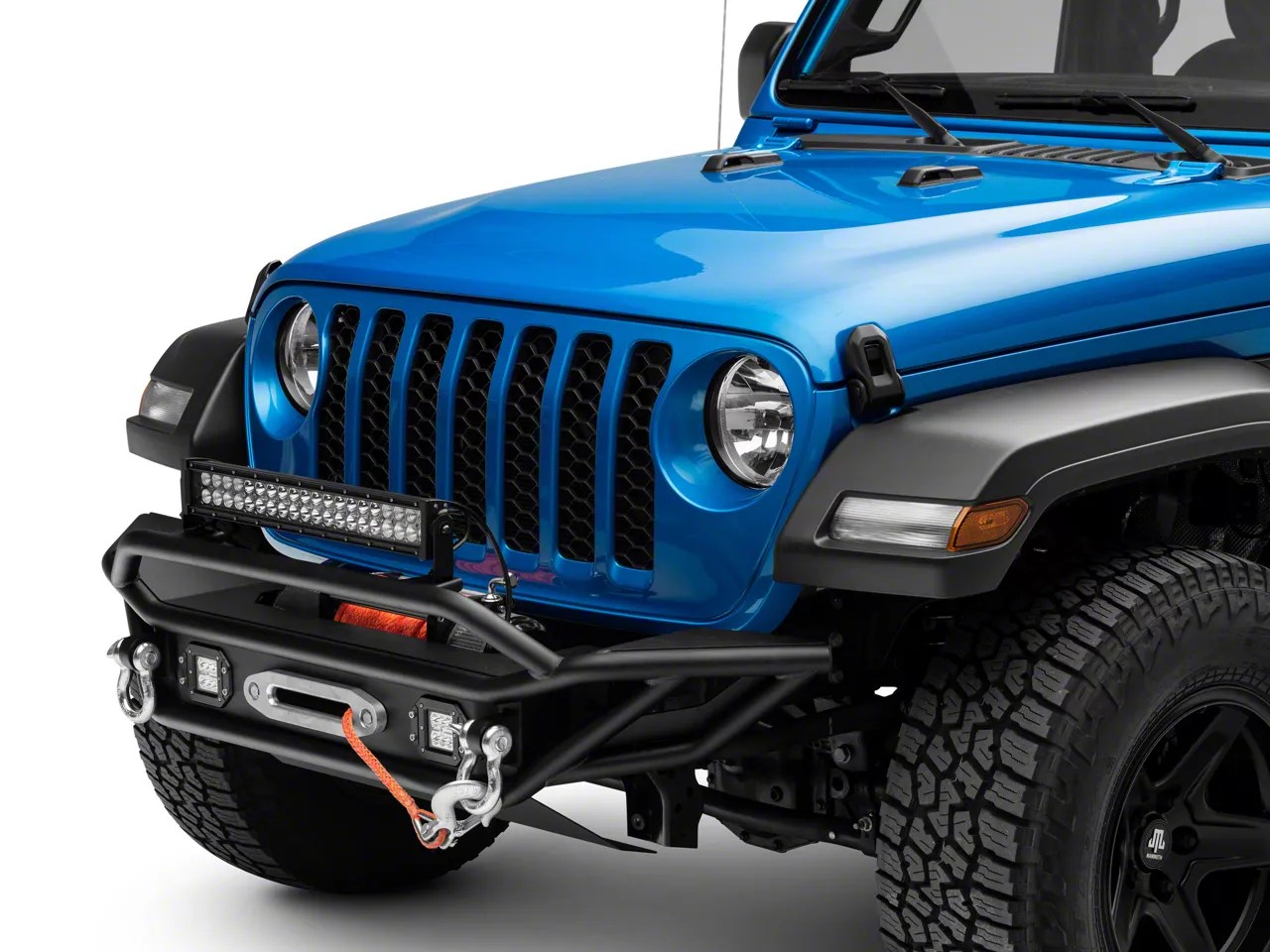 Barricade Jeep Gladiator Trail Runner Front Bumper with LED Fog Lights and 20Inch Dual Row LED