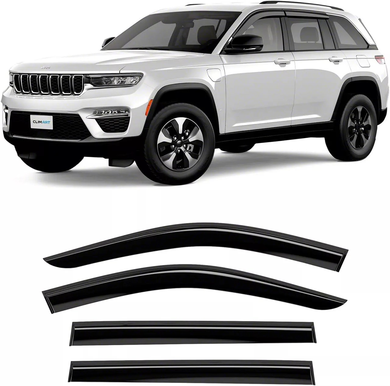 Jeep Grand Cherokee Tape-On Window Deflectors (22-24 Jeep Grand