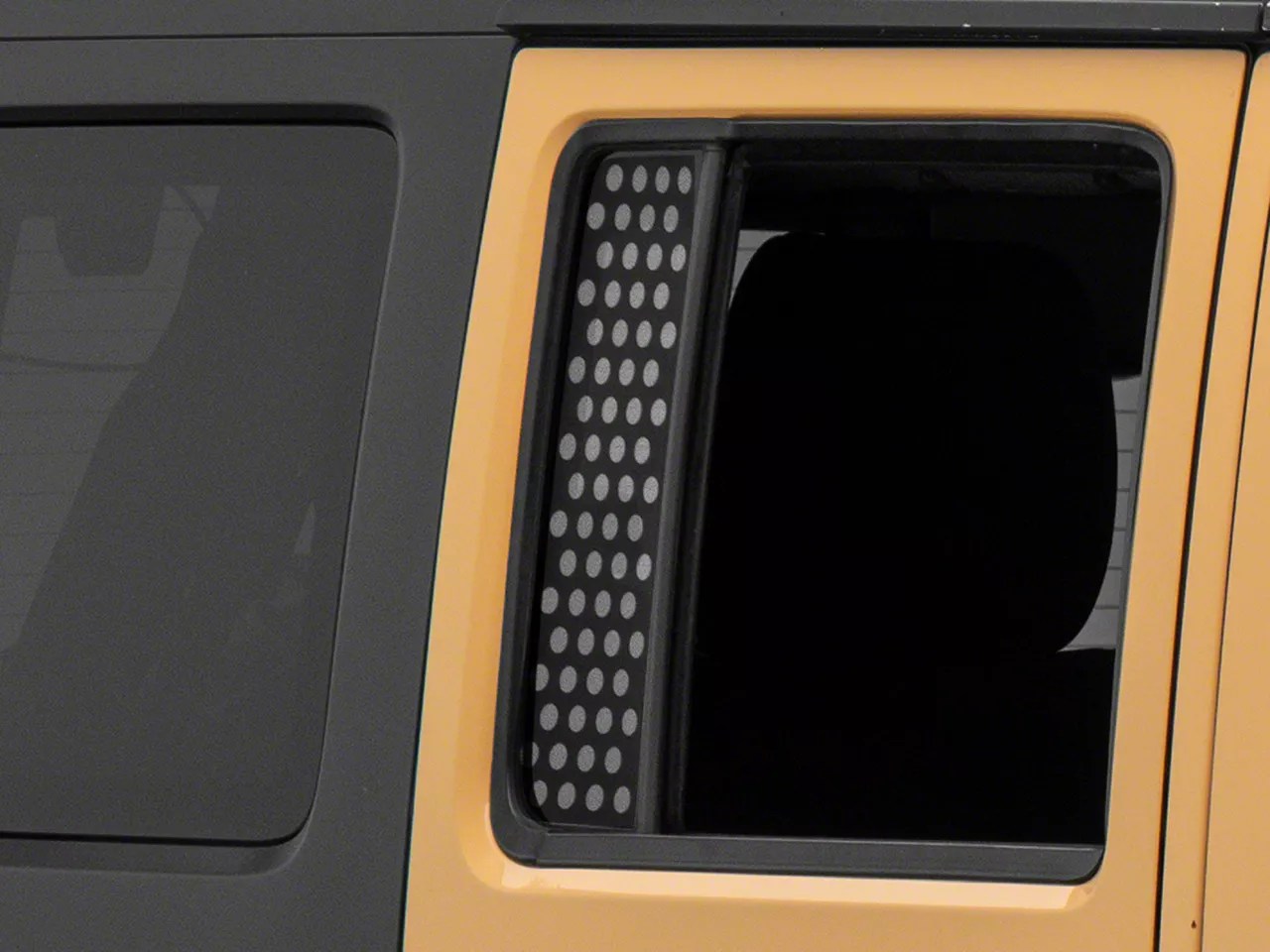 SEC10 Jeep Renegade Rear Quarter Window Punched Decal; Matte Black