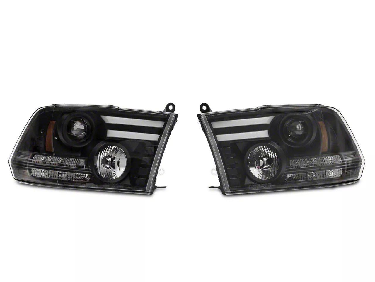 Axial RAM Black Projector Headlights w/ Light Bar Daytime Running