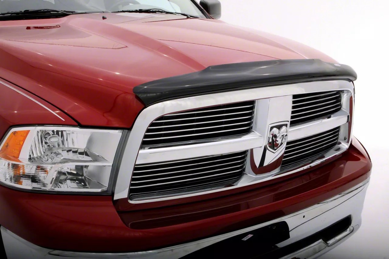 RAM 1500 Bugflector Hood Shield; Dark Smoke (0918 RAM 1500, Excluding