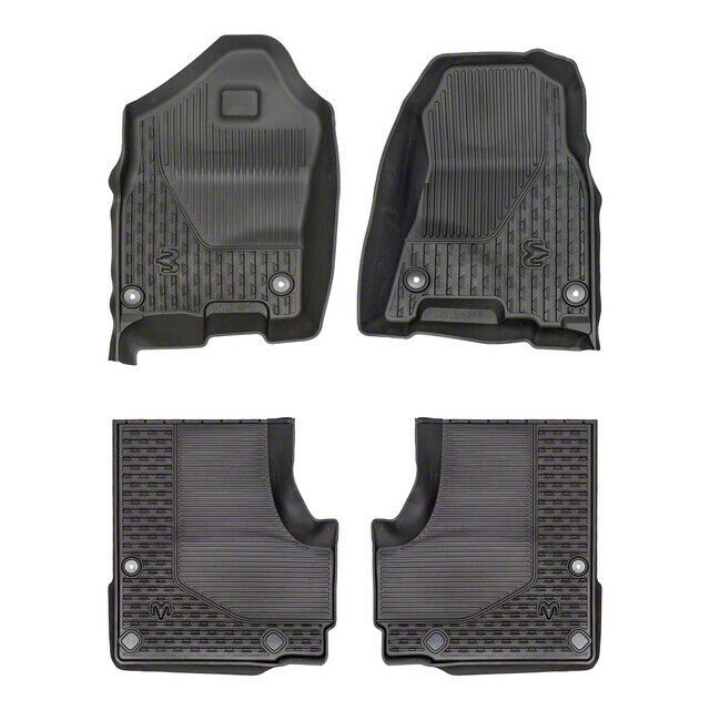 Mopar RAM 1500 Slush AllWeather Front and Rear Floor Mats with RAM
