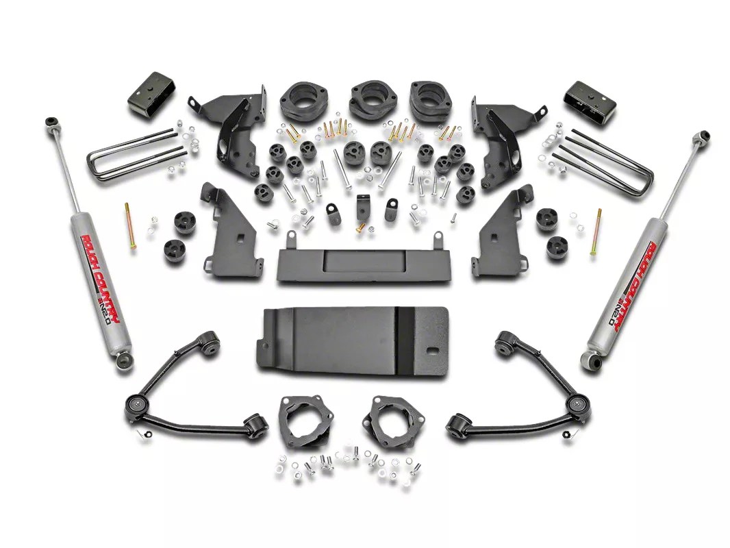 Rough Country Silverado 4.75 in. Suspension & Body Lift Kit w/ Upper