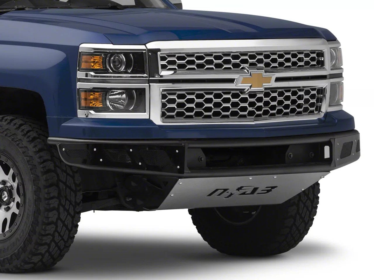 NFab Silverado MRDS PreRunner Front Bumper w/ Integrated Skid Plate