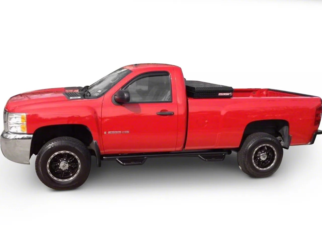 NFab Silverado Wheel 2 Wheel Bed Access Nerf Side Step Bars Gloss