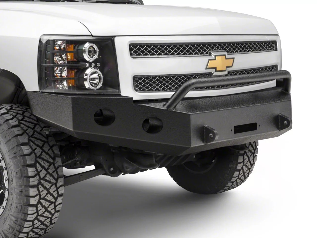 DV8 Offroad Silverado 1500 Recovery Front Bumper with Bull Bar FBCS101