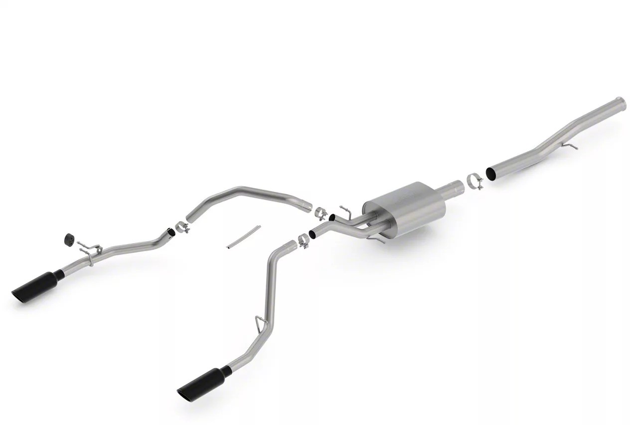 Borla Silverado Stinger SType Dual Exhaust System w/ Black Chrome Tips