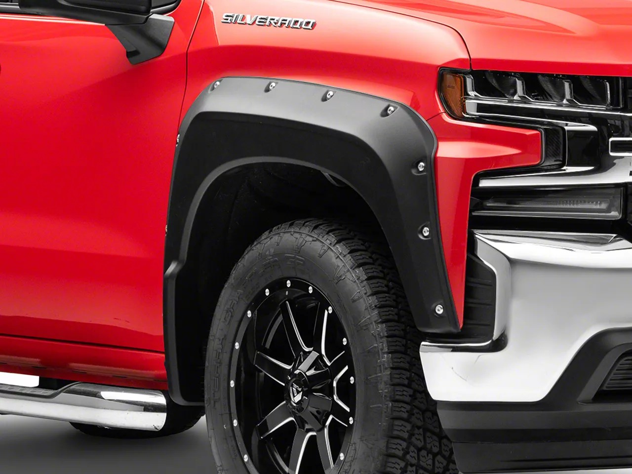Air Design Silverado 1500 Super Bolt Fender Flares; Satin Black GM39A05