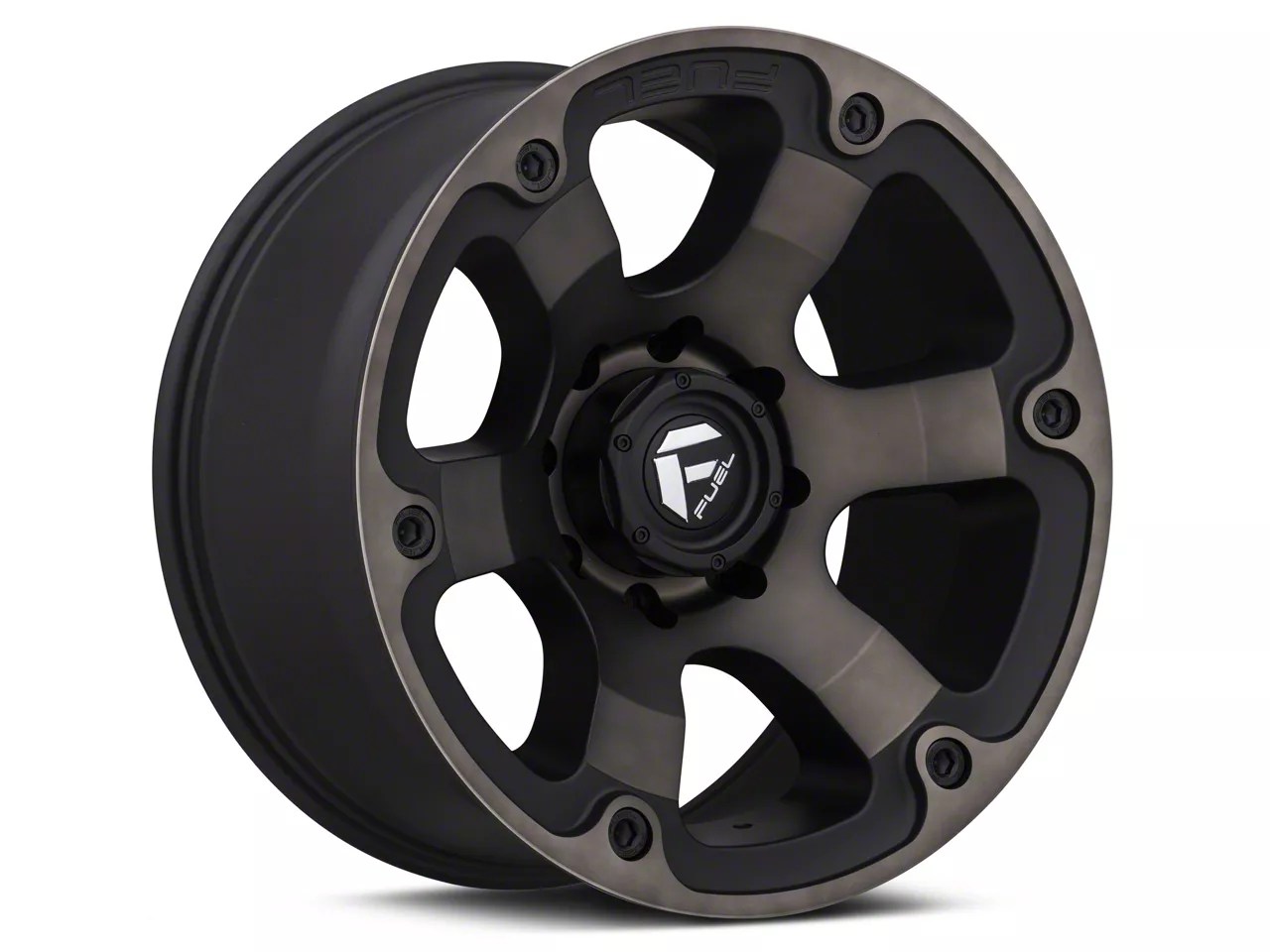 Fuel Wheels F250 Super Duty Beast Matte Black Machined 8Lug Wheel
