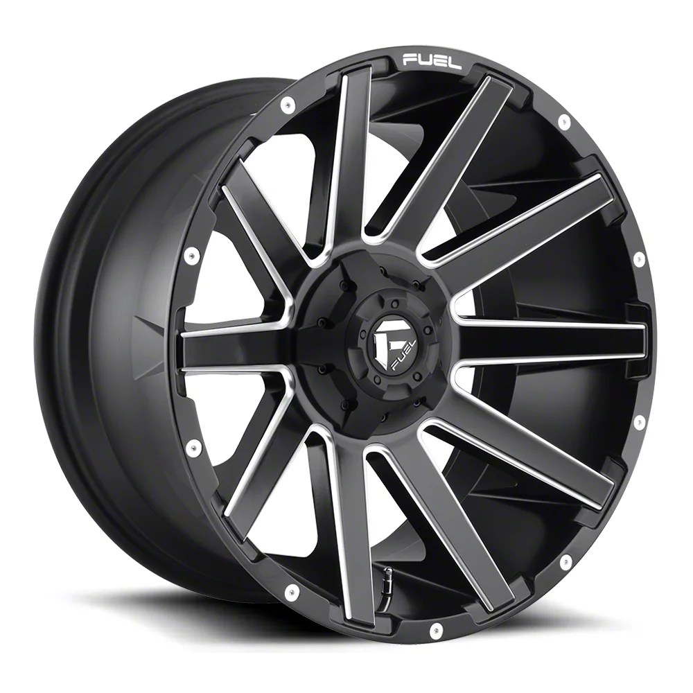 Fuel Wheels Tahoe Contra Matte Black Milled 6Lug Wheel; 18x9; 1mm