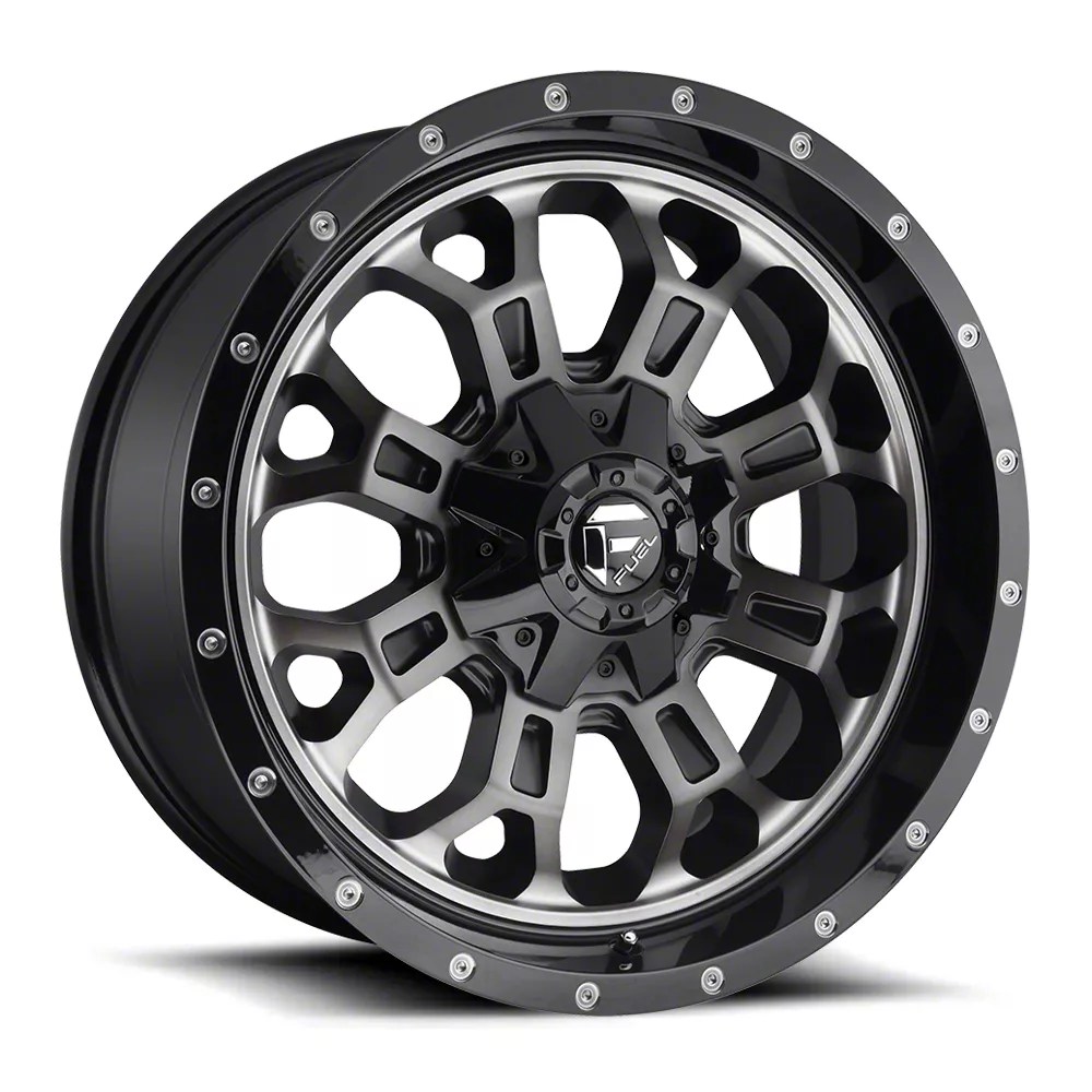 Fuel Wheels F250 Super Duty Crush Matte Black Machined 8Lug Wheel