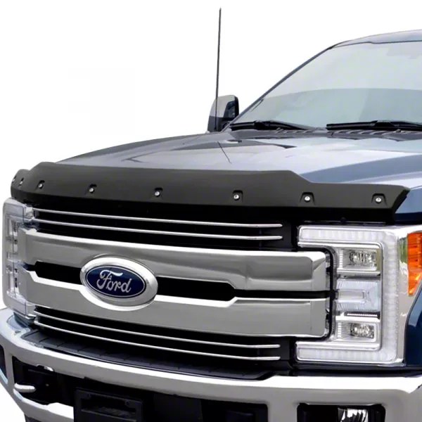 F250 Super Duty Premium BoltOn Look Hood Deflector; Textured (1722 F